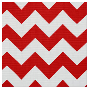Rood en wit Chevron Zigzag Pattern Stof