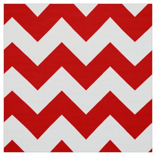 Rood en wit Chevron Zigzag Pattern Stof (Swatch)