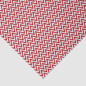 Rood en wit Chevron ZigZag Tissuepapier (Detail)
