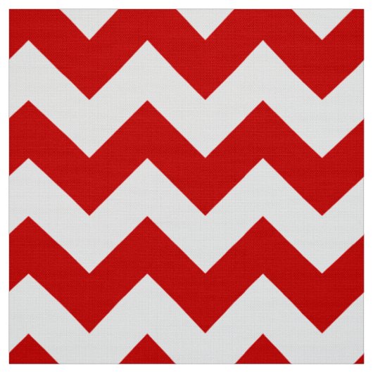 Rood en wit chevron zigzagpatroon stof (Swatch)