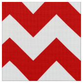 Rood en wit chevron zigzagpatroon stof (Close Up)