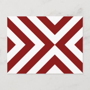 Rood en wit Chevrons Briefkaart