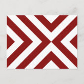 Rood en wit Chevrons Briefkaart (Voorkant)