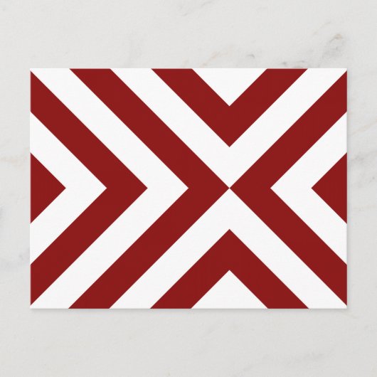 Rood en wit Chevrons Briefkaart (Voorkant)
