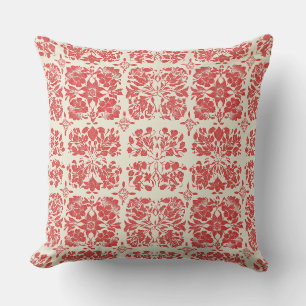 Rood en wit chinoiserie toile patroon kussen