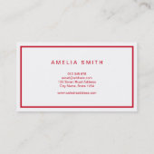 Rood en Wit Corporate Modern Professional Visitekaartje (Achterkant)