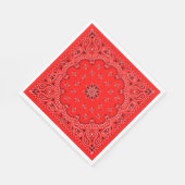 Rood en Wit Cowboy Bandana Servet (Hoek)