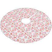 Rood en wit Dala Horse Scandinavian Pattern Kerstboom Rok (Gekanteld)