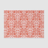 Rood en Wit Damask Sierpatroon Tissuepapier (Voorkant)