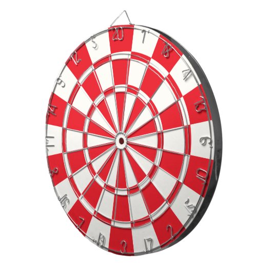 Rood en wit dartbord (Voorkant Rechts)