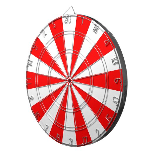 Rood en wit dartbord (Voorkant Rechts)