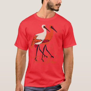 Rood en wit De ondoordringbare vogels T-shirt