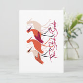 Rood en wit De Stork Birds II Feestdagenkaart (Staand voorkant)