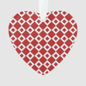 Rood en wit diamantpatroon ornament (achterkant)