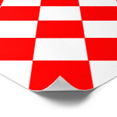 Rood en wit diamantpatroon van Shirley Taylor Poster (Hoek)