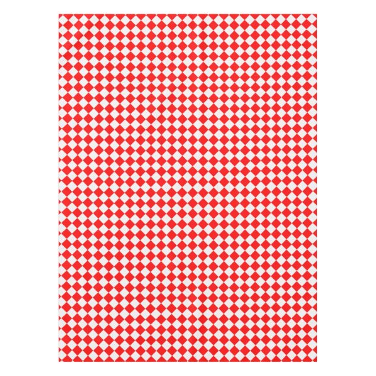 Rood en wit diamantpatroon van Shirley Taylor Tafelkleed (Voorkant)