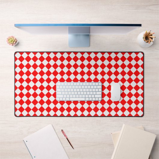 Rood en wit diamantpatroon van STaylor Bureaumat (Kantoor 1)