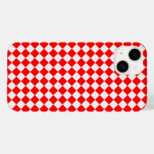 Rood en wit diamantpatroon van STaylor Case-Mate iPhone Case (Achterkant (horizontaal))