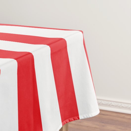 Rood en Wit Dikke Strepen Tafelkleed (Voorbeeld)