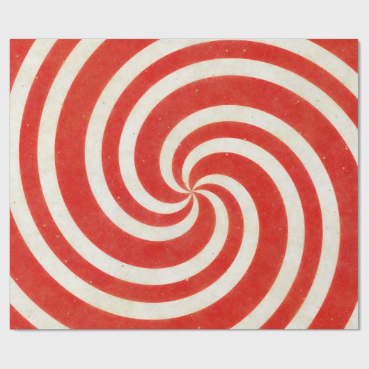 Rood en wit dizzy Snoep wervelkolom Cadeaupapier (Vlak)