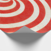 Rood en wit dizzy Snoep wervelkolom Cadeaupapier (Hoek)