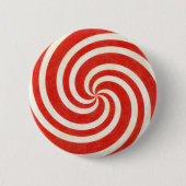 Rood en wit dizzy Snoep wervelkolom Ronde Button 5,7 Cm (Voorkant)