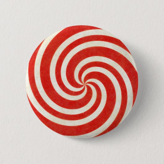 Rood en wit dizzy Snoep wervelkolom Ronde Button 5,7 Cm (Voorkant)