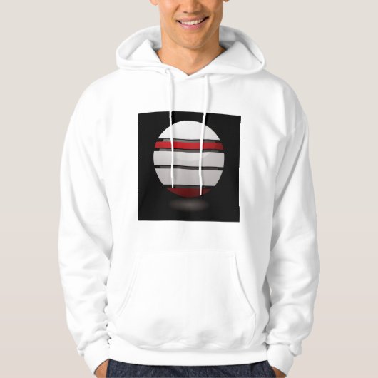 Rood en wit Droid Icon Mannen Hoodie (Voorkant)