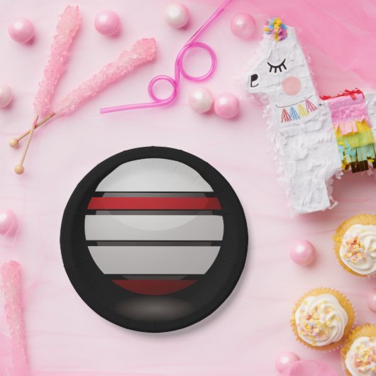 Rood en wit Droid Icon Paper Borden Papieren Bordje (Feest)