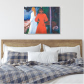 Rood en Wit | Edvard Munch | Canvas Afdruk (Insitu (Slaapkamer))