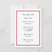 Rood en wit Eenvoudig grenshuwelijk uitnodigen Kaart (Voorkant)