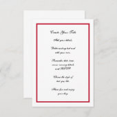 Rood en wit Eenvoudig grenshuwelijk uitnodigen Kaart (Voorkant / Achterkant)