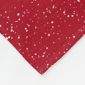 Rood en Wit Eenvoudige Strooi Modern Monogram Fleece Deken (Hoek)