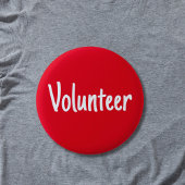 Rood en Wit Eenvoudige Vrijwilliger Ronde Button 5,7 Cm