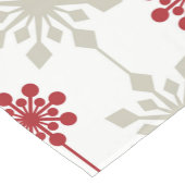 Rood en wit elegant snowflake kerstpatroon korte tafelloper (Hoek)