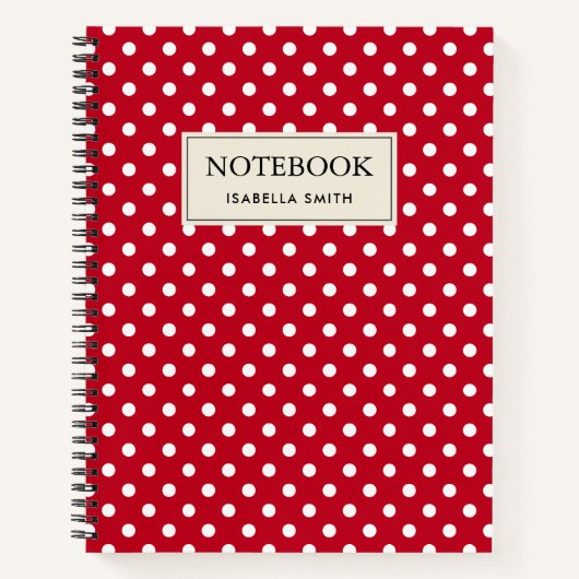 Rood en wit erwten notitieboek (Voorkant)