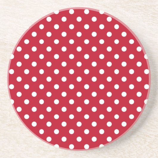 Rood en wit erwten zandsteen onderzetter (Voorkant)