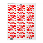 Rood en wit etiket (Full Sheet)