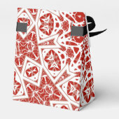 rood en wit, etnische bandana bedankdoosjes (Achterkant)