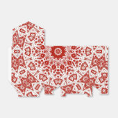 rood en wit, etnische bandana bedankdoosjes (Uitgevouwen)