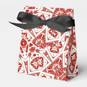 rood en wit, etnische bandana bedankdoosjes