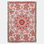 rood en wit, etnische bandana deken (Voorkant Verticaal)