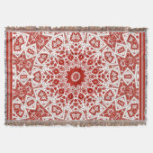 rood en wit, etnische bandana deken (Voorkant)