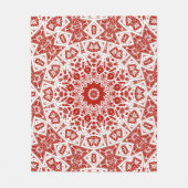 rood en wit, etnische bandana fleece deken (Voorkant)