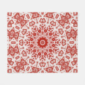 rood en wit, etnische bandana fleece deken (Voorkant (Horizontaal))