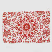 rood en wit, etnische bandana golfhanddoek (Horizontaal)