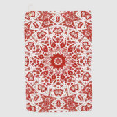 rood en wit, etnische bandana golfhanddoek (Voorkant)