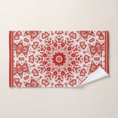 rood en wit, etnische bandana handdoek (Handdoek)