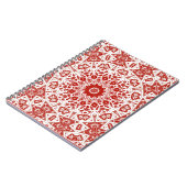 rood en wit, etnische bandana notitieboek (Linkerzijde)