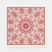 rood en wit, etnische bandana servet (Voorkant)